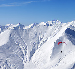 Image showing Sky gliding in high mountains