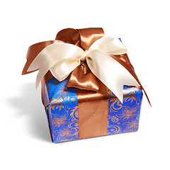 Image showing gift packing tied by ribbon