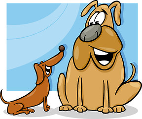 Image showing talking dogs cartoon illustration