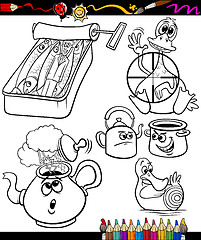 Image showing sayings set for coloring book