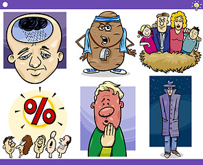 Image showing cartoon concepts and ideas set