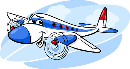 Image showing air plane cartoon illustration