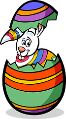 Image showing bunny in easter egg cartoon illustration