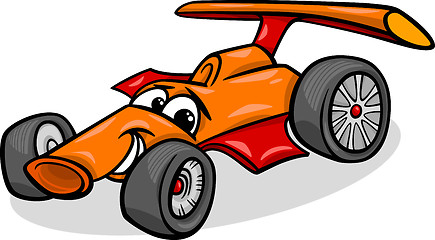 Image showing racing car bolide cartoon illustration