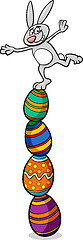 Image showing cute easter bunny cartoon illustration