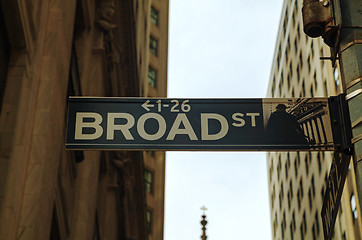 Image showing Broad street sign