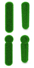 Image showing Letter I made of grass