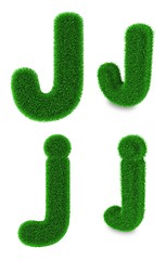 Image showing Letter J made of grass