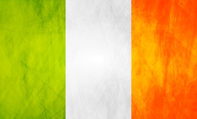 Image showing Irish grunge flag