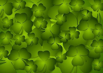 Image showing St. Patricks Day green vector background