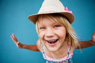 Image showing Playful cute young girl