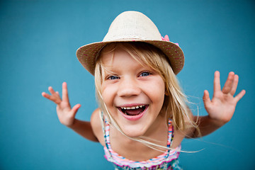 Image showing Playful cute young girl