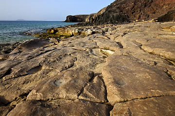 Image showing rock stone sky cloud in lanzarote 