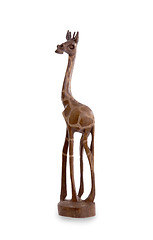 Image showing Wood toy giraffe isolated