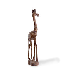 Image showing Wood toy giraffe isolated
