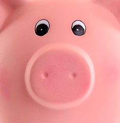 Image showing Unique pink ceramic piggy bank