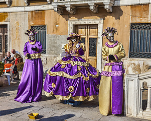 Image showing Disguised Venetian People