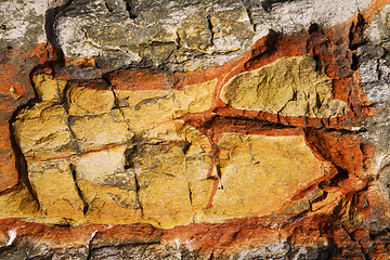 Image showing abstract lanzarote  stone and lichens 