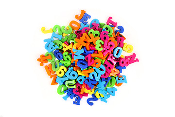 Image showing color plastic letters 