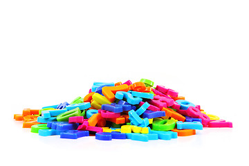 Image showing color plastic letters 