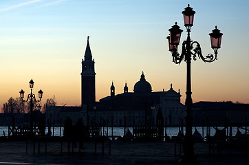 Image showing morning dawn in Venice