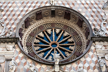 Image showing window of Colleoni chapel in Bergamo