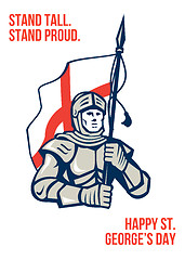 Image showing Stand Tall Proud English Happy St George Greeting Card