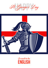 Image showing Proud to Be English Happy St George Day Card