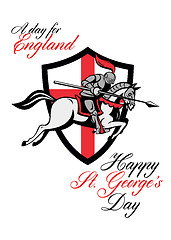 Image showing Happy St George Day A Day For England Retro Poster