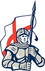 Image showing Knight British Flag Retro