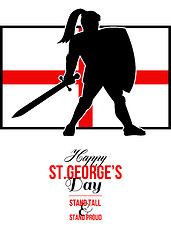 Image showing Happy St George Day Stand Tall and Proud Greeting Card