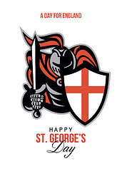 Image showing A Day for England Happy St George Greeting Card