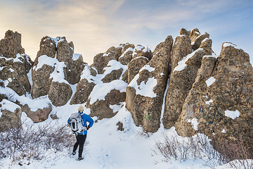 Image showing winter hiking at Natural Fort