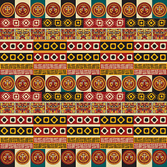 Image showing Mayan aztec tribal seamless texture