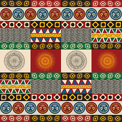 Image showing Seamless mayan, aztec pattern