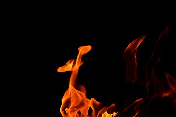 Image showing fire flame on black background