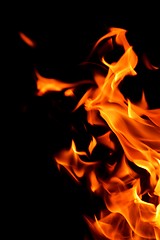 Image showing fire flame on black background