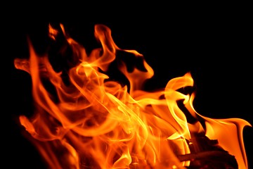 Image showing fire flame on black background