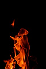 Image showing fire flame on black background