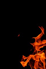 Image showing fire flame on black background