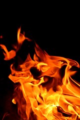 Image showing fire flame on black background