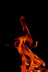 Image showing fire flame on black background