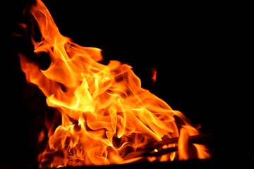 Image showing fire flame on black background