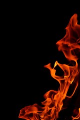 Image showing fire flame on black background