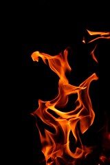 Image showing fire flame on black background