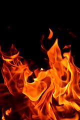 Image showing fire flame on black background