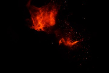 Image showing fire flame on black background