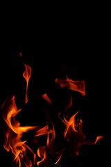 Image showing fire flame on black background