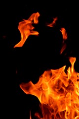 Image showing fire flame on black background