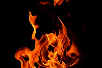 Image showing fire flame on black background